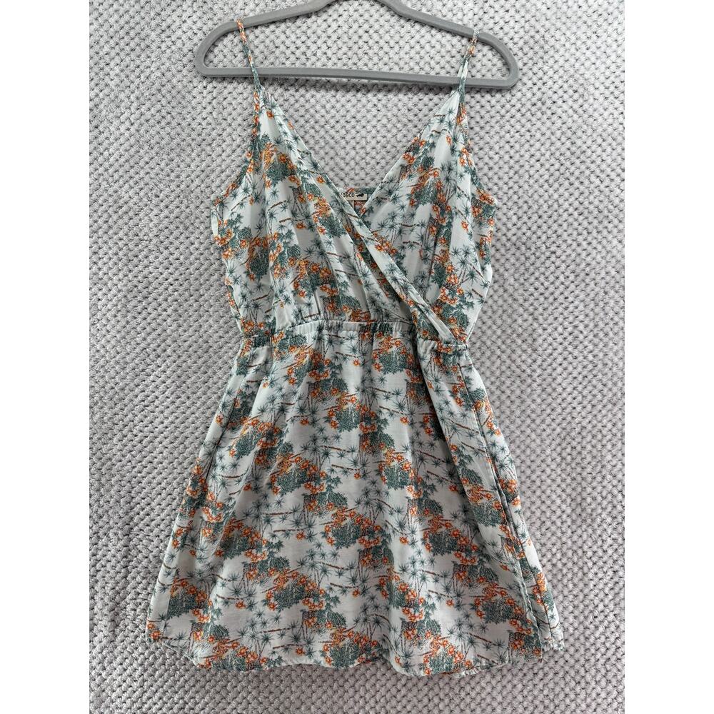 Toad & Co Hillrose Mini Faux Wrap Dress Womens S Green Floral Pockets Outdoors